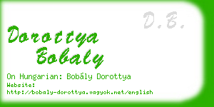 dorottya bobaly business card