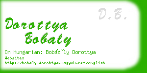 dorottya bobaly business card